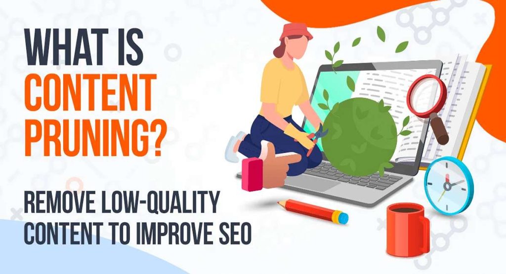 What is content pruning and how to do it in USA diagram.